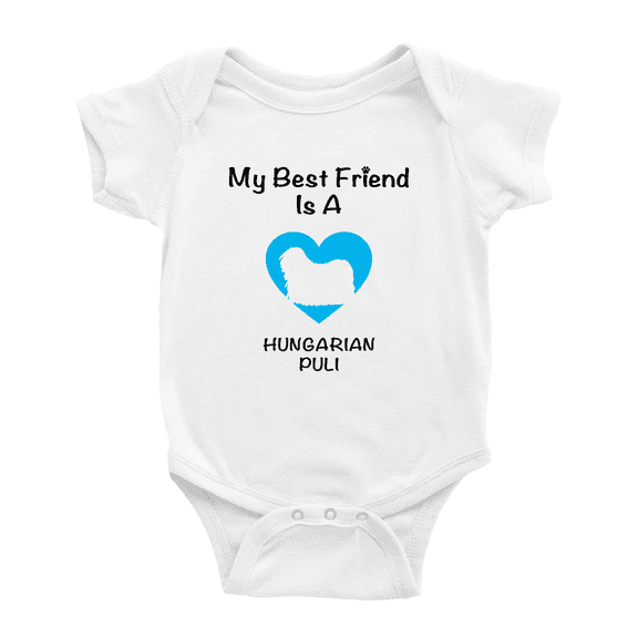 My Best Friend is A Hungarian Puli Dog Funny Baby Romper Infant Clothes