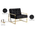 thumbnail image 5 of Meridian Furniture Pierre Black Velvet Accent Chair, 5 of 5