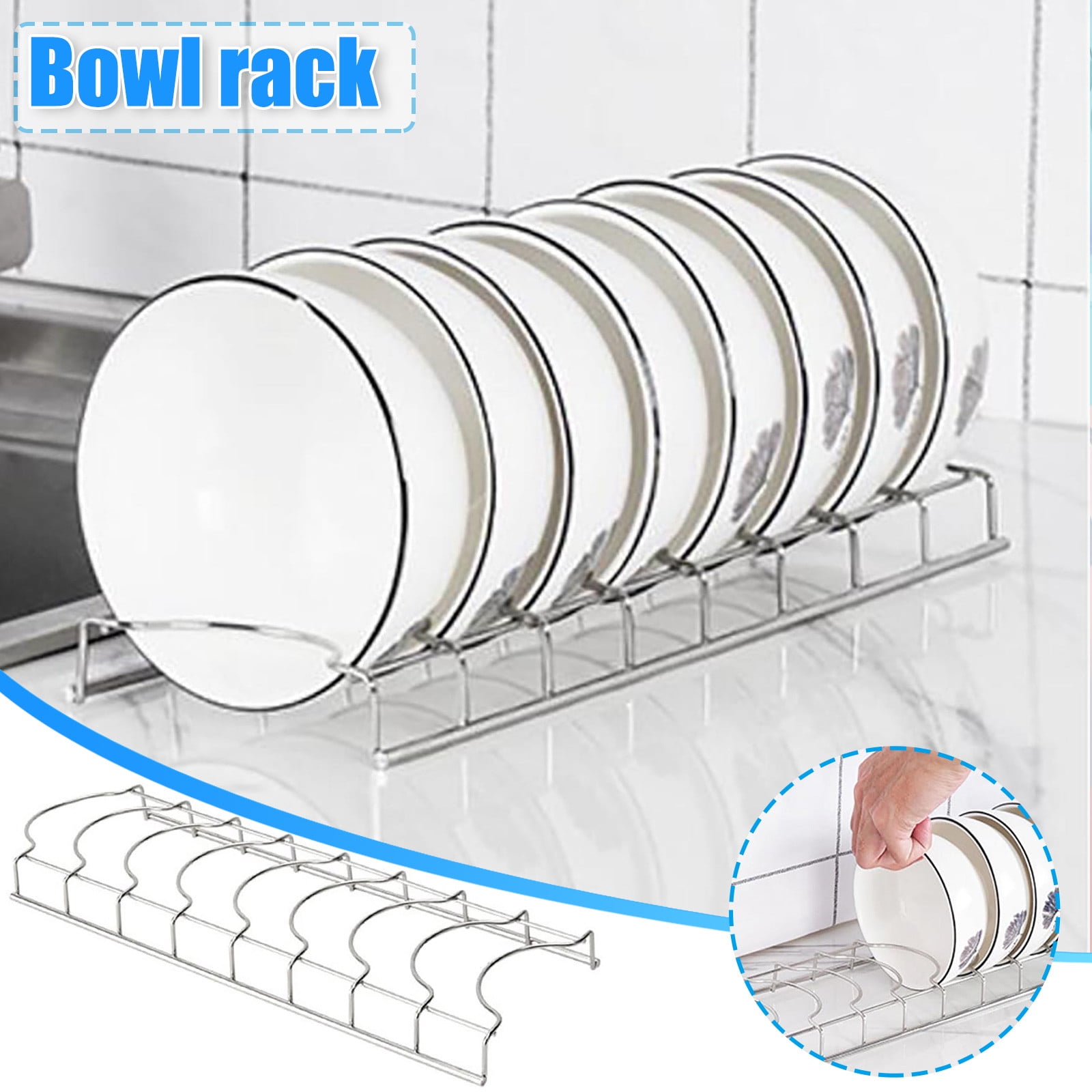 Cameland Kitchen Supplies Stainless Steel Kitchen Storage Table Dish Arrangement and Storage Rack
