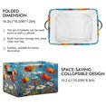 thumbnail image 2 of Foldable Storage Basket,Canvas Fabric Foldable Storage Bins with Handles Open Home Storage Bins Boxes for Toy Book Shelf Closet Baskets Abstract Floral, 2 of 8