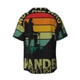 thumbnail image 6 of Lsque Not All Who Wander Are Lost 1 print Men's Cuban Collar Short Sleeve Shirt Summer Beachwear Casual Button Down Fashionable Vacation Leisure Shirt-4X-Large, 6 of 7