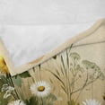 thumbnail image 4 of Ambesonne Floral Eucalyptus Fleece Throw Blanket Pastel Abloom 70"x90" Ivory Sage Green Mustard, 4 of 5