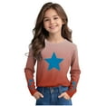 thumbnail image 4 of Favoffer Unisex Kids' Multicolor Gradient Star-Print Long-Sleeve Top & Toddler Crew-Neck Tee - Casual, Play, Photoshoot, Gifting 3-14Y, 4 of 8