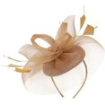 thumbnail image 1 of White Fascinator Fashion Headbands Fascinators Hat Flower Mesh Ribbons, 1 of 5