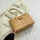 thumbnail image 4 of Bolso de cadena para hombro y axila | Bolso de cuero acolchado de lujo | Correa ajustable | Tote de gran capacidad | Compartimentos multifuncionales | Negro, blanco, caqui | 36x20x4cm, 4 of 6