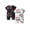 Black, variant on Infant Baby Boy Girl 2 Pack Letter Romper Short Sleeve One Piece Jumpsuits Clothes Sets Black & White 3-6 Months