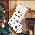 thumbnail image 5 of Coolnut Halloween Gnome Christmas Stocking 1pc, Large Fireplace Xmas Hanging Stockings with Plush Cuff for Family Holiday Party Decorations, 17.71"x 12.20", 5 of 7