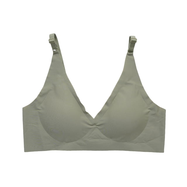 Sous-vêtements à Rayures Douces en Gelée Sans Marque pour Femmes Sans Anneau Bretelles Doubles Fixes Quatre Boucles Rassemblées pour Collecter par Pass Anti-Affaissement