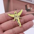 thumbnail image 3 of MasteelfCA 3Pcs Metal Goddess Brooch Pin Wing Lapel Pin Fashion Accessory Clothing Decoration, 3 of 8