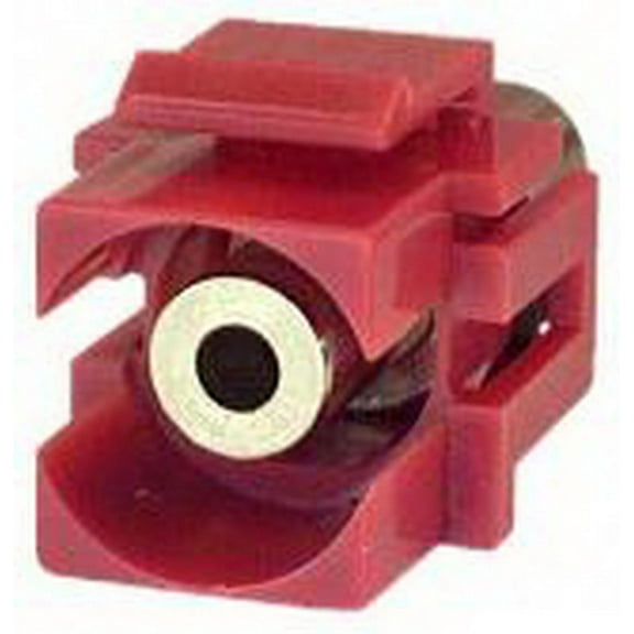 IEC RM35-RD 3.5 mm Stereo Phone Female to Female Flush Mount Keystone Connector Plate Insert Red