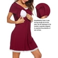 thumbnail image 2 of Camisón suave 3 en 1 para parto/parto/enfermería, bata de hospital de maternidad (talla L), 2 of 5