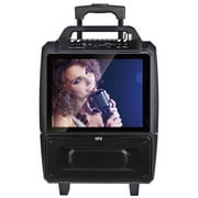 QFX Portable Karaoke Speaker System with 14-inch Screen and 2 X 5-inch Speakers