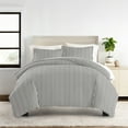 thumbnail image 4 of Duvet Cover Set - Ultra Soft & Breathable - Gray Stripe for Twin Size Bedding by Comfort Canopy, 4 of 15