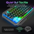 thumbnail image 3 of Muzpu Gaming Keyboard,Mechanical Keyboard,Wired Keyboard,IP57 Waterproof,Ultra Sensitive & Quiet Response,RGB Gaming Backlit Keyboard for PC/Mac Gamers,Black, 3 of 7