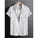 thumbnail image 4 of Camisa informal de manga corta con estampado de Vía Láctea, camisa hawaiana para hombre para vacaciones de verano, ropa con botones y estampado de resort, 4 of 4