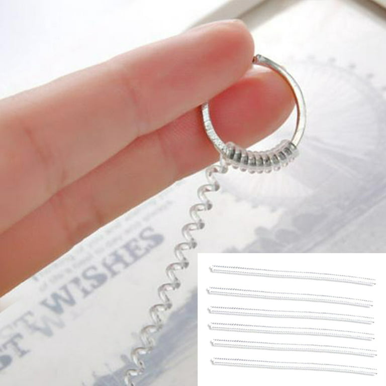 6pcs Invisible Ring Size Adjuster TPU Ring Guard Clear Ring Size Reducer  for Loose Rings(Thin)