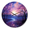 thumbnail image 2 of Designart "Transcendent Twilight Sky Photo wall art" Landscapes Oversized Wall Clock, 2 of 6