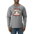 thumbnail image 1 of Baseball Mom Jaguar Print Sports Mens Long Sleeve Shirt, Heather Grey, X-Large, 1 of 5