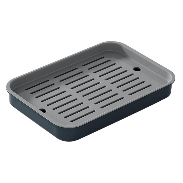 Bandeja de drenaje Bandeja de drenaje de platos Estante de secado de platos de cocina grande Tablero de drenaje de utensilios para mesa de café Cocina Azul mayimx Bandeja de servir