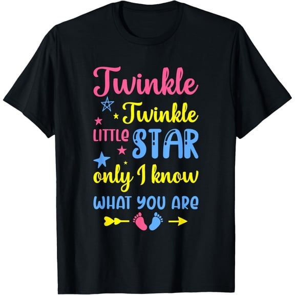 Twinkle Twinkle Little Star Baby Gender Reveal Outfit T-Shirt