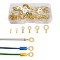 thumbnail image 2 of 150Pcs Rings Terminals NonInsulated Open Barrels Wire Crimp Terminals Connerctor for Crimp Solid wire or Stranded wire, 2 of 9
