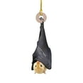 thumbnail image 6 of Bat Ornament Christmas Animal Ornament Xmas Tree Decor, Gothic Bat Hanging Ornament Upside-Down Bats Decorations, Personalized Christmas Tree Charm Ornament, Halloween Holiday Favor, Hamster, 6 of 7