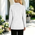 thumbnail image 6 of Hanen Women Vintage Faux Suede Velvet Blazer, Long Sleeve Notched Lapel Pocket Suit Jacket Open Front Single Breasted Casual Work Office Coat, 6 of 6