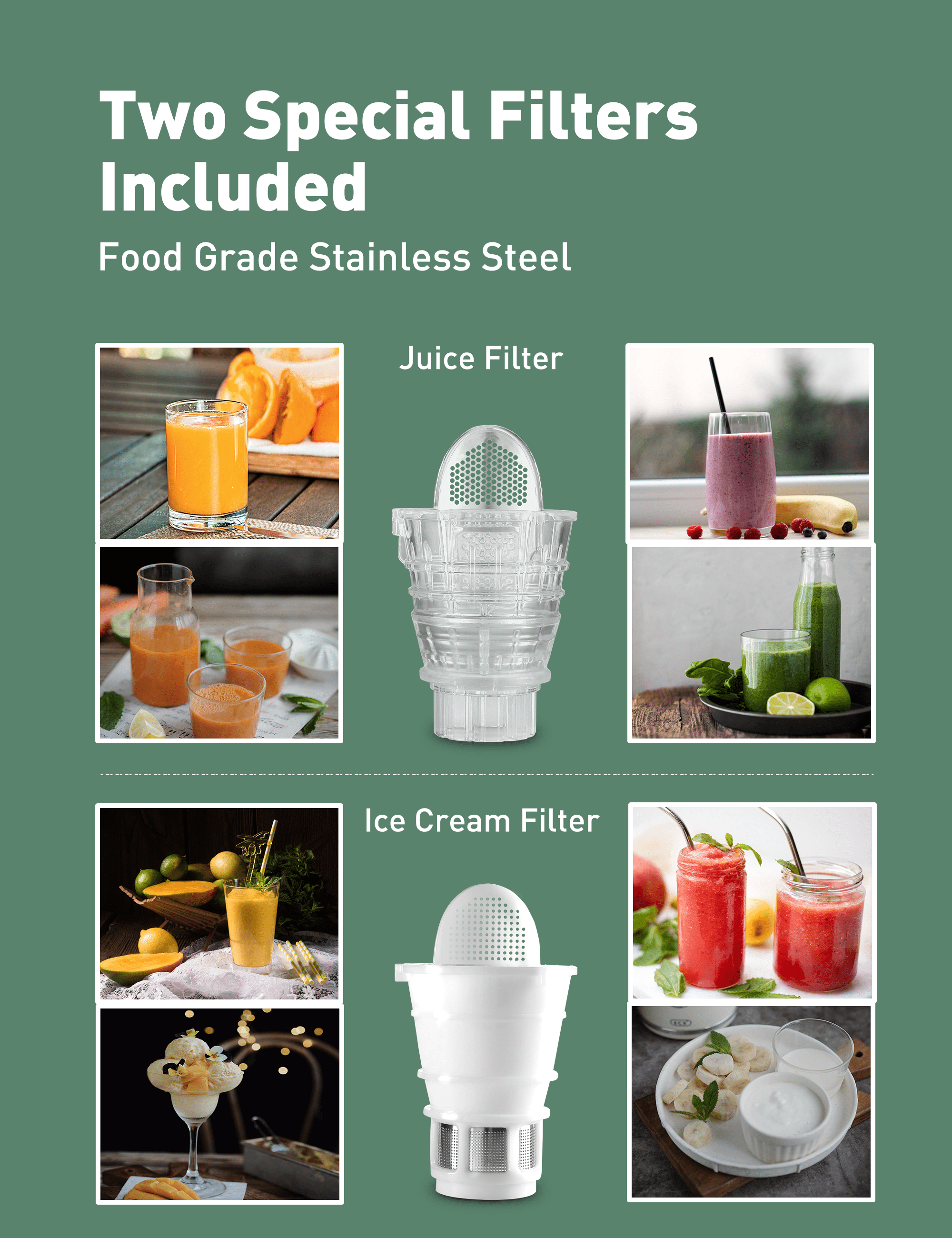 JOYOUNG Slow Juicer Machines Ceramic Auger, Slow Masticating Juicer Machines, Cold Press Juicer, Slow Juicer, Easy to Clean, Quiet Motor, BPA-Free Juicer Machines Vegetable and Fruit, Ice Cream.
