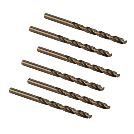 UPC: 0843441102267 | POWERTEC QDB2010 Cobalt Drill Bit 1/4-inch | 135 Degree Drill Bit Set – 6 Pack