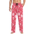 thumbnail image 5 of Candy Snowflake Christmas Men's Pajama Pants Cotton Long Sleepwear Lounge Pants L, 5 of 7