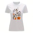 thumbnail image 3 of Playera Blusa De Calaca Murcielagos y Calabaza Halloween Dia De Muertos Color Blanco Talla Mediana Marca Emil SaEs, 3 of 4