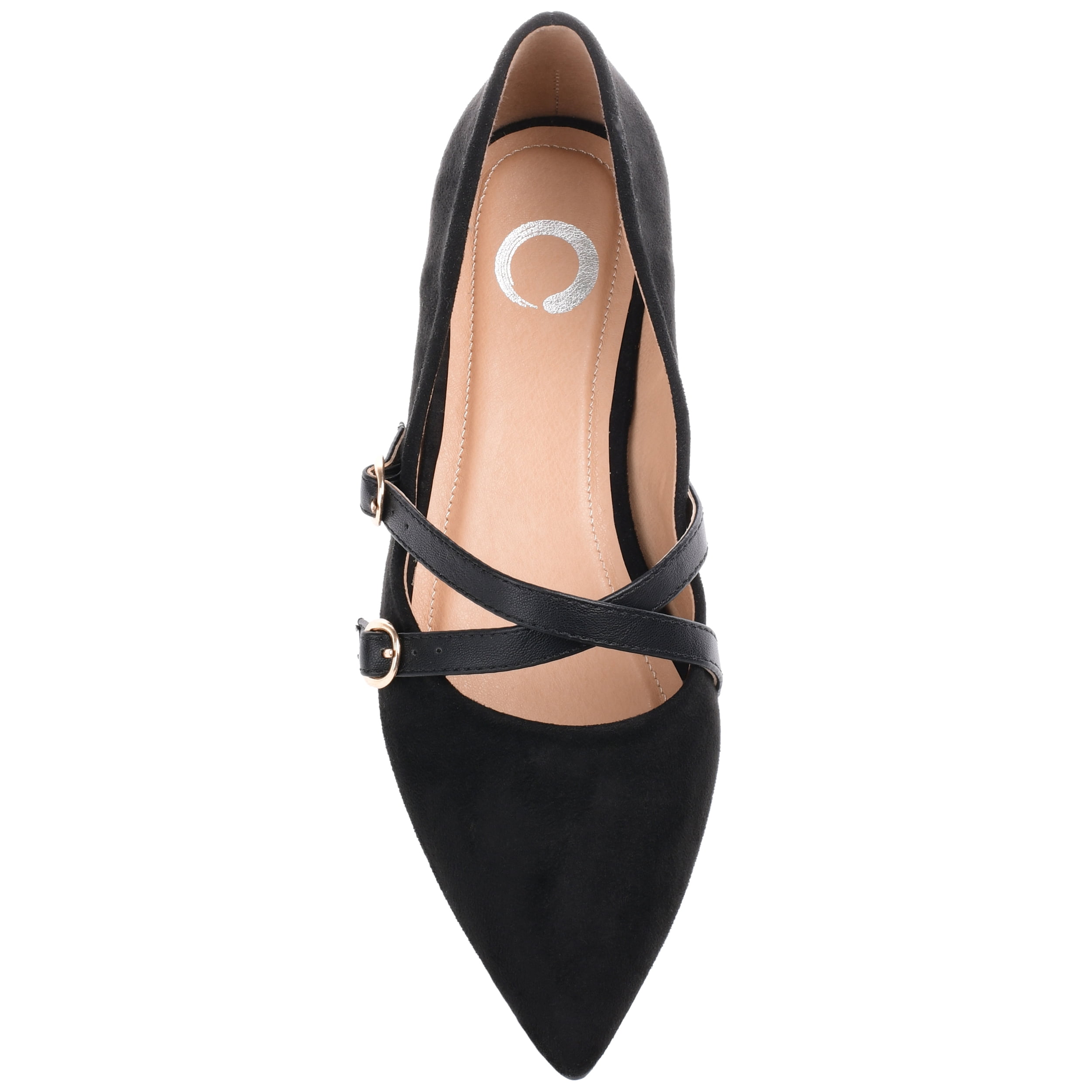 Journee Womens Patricia Slip On Pointed Toe Ballet Flats, Widths Available