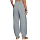 thumbnail image 4 of Pantalones anchos con cintura elástica para mujer - Pantalones holgados informales con bolsillos - Poliéster, tallas S-XXXXXL, 4 of 6