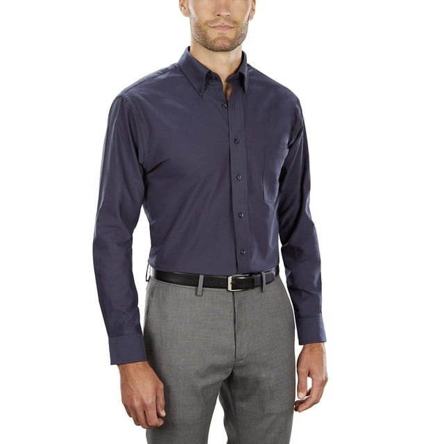 Camisa de vestir Van Heusen Regular Fit Oxford Solid para hombre