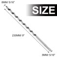 thumbnail image 2 of HAHDAXIA 5/16 Inch Diameter Wood Auger Drill Bit, 9 Inch (23cm) Length Ship Auger Bit Wood Hole Cutter for Hardwood, Softwood - 2 Pack, 2 of 7