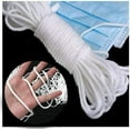 thumbnail image 2 of 80 yards 3mm 1/8 Inch Round Elastic White Band Rope Cord String Ear Hanging Tape Sewing Crafting For DIY Face Masks, 2 of 9