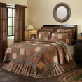 thumbnail image 6 of VHC Brands Crosswoods Patchwork Cotton Primitive Bedding Pre-Washed Twin Quilt, Dark Olive Green, 6 of 7