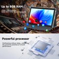 thumbnail image 4 of HOTTABLET Tablet 7 pulgadas Android 14.0 con funda protectora, 8 GB (4+4 GB expandidos) RAM+ 32 GB ROM, pantalla IPS, cámara dual, Bluetooth 5.0 WiFi Tab (negro), 4 of 5