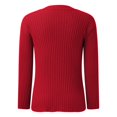 thumbnail image 2 of Vedolay Women's 2023 Tops Women's Fall Tops 2023 Fashion V Neck Long Sleeve Knitted Casual Sweater,Hot Pink XXL, 2 of 4