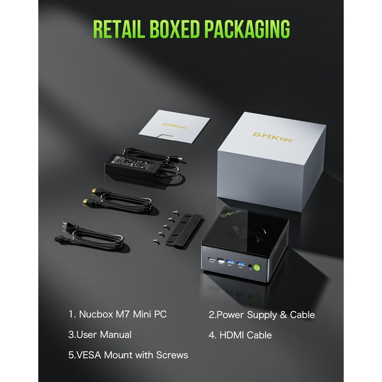 GMKtec Mini Gaming PC, 32GB DDR5 1TB SSD, AMD Ryzen 7 PRO 6850H(Up