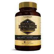 Immune Boosting Royal Jelly Supplement with Bee Pollen & Bee Propolis, 90 Veggie Capsules