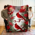 1 pcs Cute Red Bird Flannel Blanket Office Shawl Nap Blanket Sets
