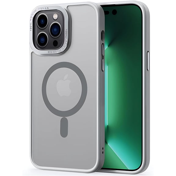 Magnetic for iPhone 15 Pro Case Compatible with MagSafe,[Military Grade Protection] Magnetic Phone Case Translucent Matte Anti-Scratch Shockproof Protective Case Cover Pink