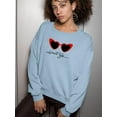 thumbnail image 2 of Retro Red Heart Sunglasses Sweatshirt Women -Image by Shutterstock, Female Large, 2 of 4
