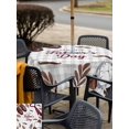 thumbnail image 6 of Square Outdoor Tablecloth with Umbrella Hole Brown Plaid Father's Day Outside Table Cloth Waterproof Patio Table Cover Checkered Farmhouse Art Zipper Tablecloths for Picnic Party Camping 54x54 Inch, 6 of 8