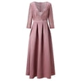 thumbnail image 2 of Cathalem T Shirt Dresses for Women Knee Length Party Casual Elegant Dress Party Fashion Women Bronzing Clubwear Comfy Dress Dress Pink XX-Large, 2 of 5