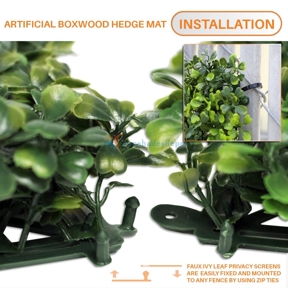 Sunshades Depot Artificial Boxwood Fence Privacy Screen
