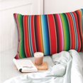 thumbnail image 4 of Salouo Mexican Serape Blanket Stripes Pattern Pillow Cases,1PC Pillow Covers with Envelope Closure Decorative Pillow Case for Bed Couch,Pillows Not Included-14"x20", 4 of 6