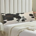 thumbnail image 2 of Cow Print Body Pillow Cover 20"x54" Pillow Case Black and Brown Cowhide Western Farmhouse Long Pillow Cases Protector with Zipper Decorative Soft Bedding Pillowcase Rectangle Cushion Covers for Bed, 2 of 5