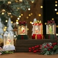 thumbnail image 4 of Gumesh Musical Christmas Snow Globe Lantern with Snowfall, LED Light-Up Holiday Decor , Battery Operated Tabletop Centerpiece, 4 of 4